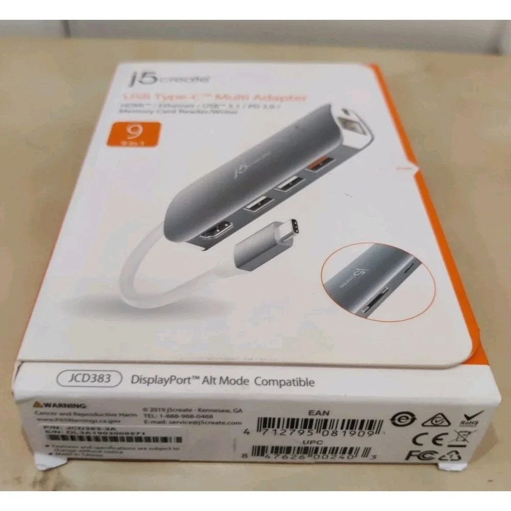 USB-C™ - J5‎ -Multi Adapter-HDMI™ / Ethernet / USB™ 3.1 / PD 3.0 / Memory Card